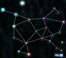 Map of the galaxy in the base Galaxy on Fire 2 game.