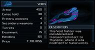 VoidX's in-game information page