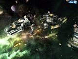 Exploded Terran Battle Cruiser