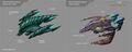 These are two concepts for most wanted ships that were cut from the game.